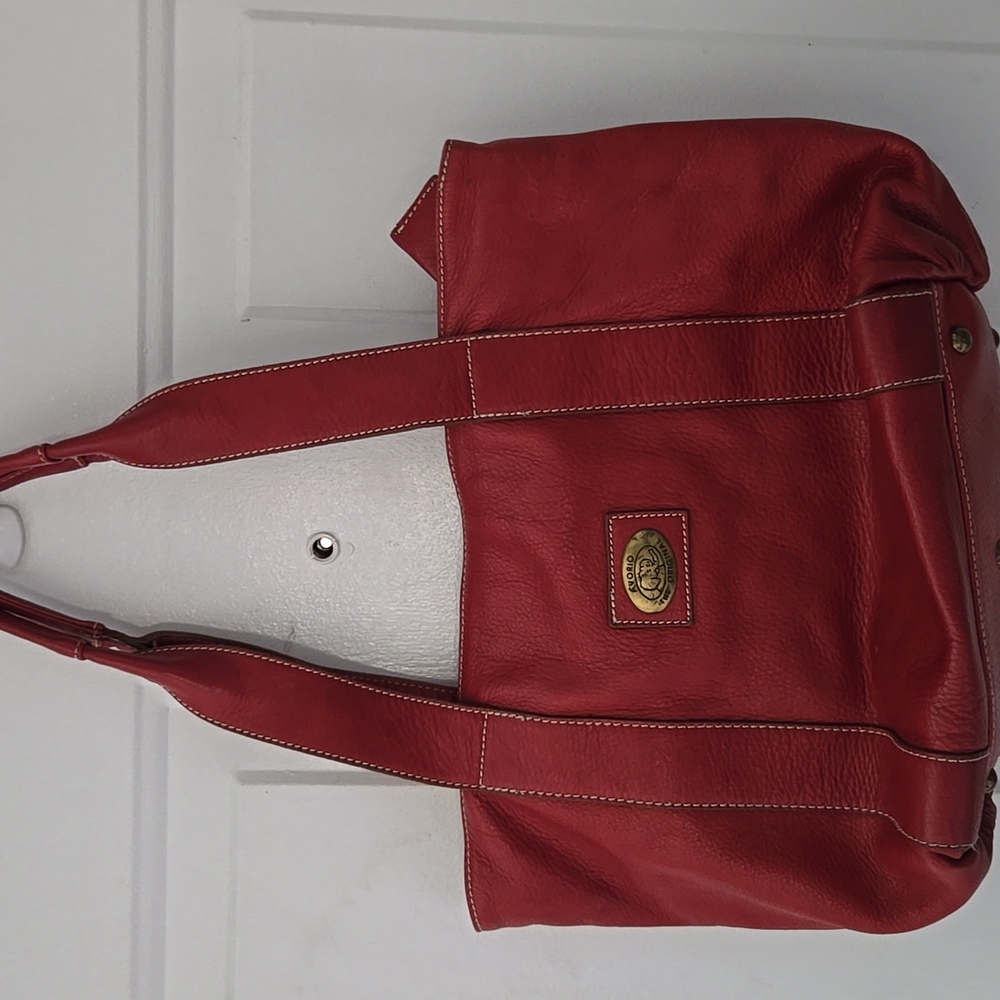 Vintage Avorio Red Leather Handbag